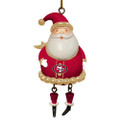San Francisco 49ers Dangle Legs Santa Ornament