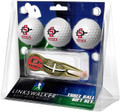 San Diego State Aztecs Gold Crosshair Divot Tool & 3 Golf Ball Gift Pack