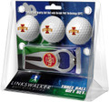 Iowa State Cyclones Golf Ball Gift Pack with Hat Trick Divot Tool