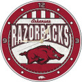 Arkansas Razorbacks Art Glass Clock