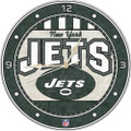 New York Jets Art Glass Clock