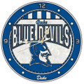 Duke Blue Devils Art Glass Clock