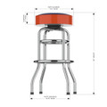 Auburn Tigers Chrome Bar Stool