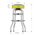 Michigan Wolverines Chrome Bar Stool