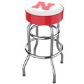 Nebraska Cornhuskers Chrome Bar Stool