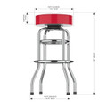 Nebraska Cornhuskers Chrome Bar Stool