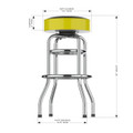 Iowa Hawkeyes Chrome Bar Stool