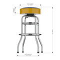 Notre Dame Fighting Irish Logo Chrome Bar Stool