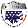 Kansas State Wildcats 12" Patriotic Interstate Metal Sign