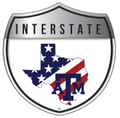 Texas A&M Aggies 12" Patriotic Interstate Metal Sign