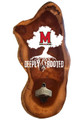 Maryland Terrapins Deeply Rooted Wood Slab Bottle Opener