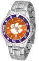 Clemson Tigers Competitor Steel AnoChrome Color Bezel Men's Watch