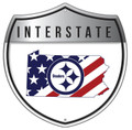 Pittsburgh Steelers 12" Patriotic Interstate Metal Sign