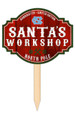 North Carolina Tar Heels Santa's Workshop Yard Stake