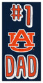 Auburn Tigers 6" x 12" #1 Dad Sign