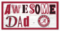Alabama Crimson Tide 6" x 12" Awesome Dad Sign