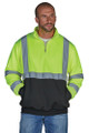 Charles River Men's Custom Quarter Zip Hi-Vis Sweatshirt