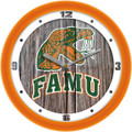 Florida A&M Rattlers Weathered Wood Wall Clock