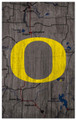Oregon Ducks 11" x 19" City Map Sign