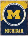 Michigan Wolverines 12" x 16" Established Date Metal Sign