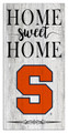 Syracuse Orange Home Sweet Home Whitewashed 6" x 12" Sign