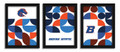 Boise State Broncos Minimalist Color Pop 3-Piece Framed Print