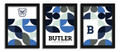 Butler Bulldogs Minimalist Color Pop 3-Piece Framed Print