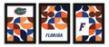 Florida Gators Minimalist Color Pop 3-Piece Framed Print