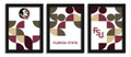 Florida State Seminoles Minimalist Color Pop 3-Piece Framed Print