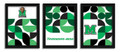 Marshall Thundering Herd Minimalist Color Pop 3-Piece Framed Print