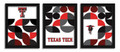 Texas Tech Red Raiders Minimalist Color Pop 3-Piece Framed Print