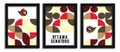 Ottawa Senators Minimalist Color Pop 3-Piece Framed Print