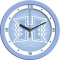 Hawaii Warriors Baby Blue Wall Clock
