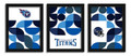 Tennessee Titans Minimalist Color Pop 3-Piece Framed Print