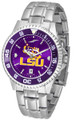 LSU Tigers Competitor Steel AnoChrome Color Bezel Men's Watch