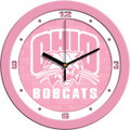 Ohio Bobcats Pink Wall Clock