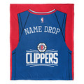 Los Angeles Clippers Personalized Jersey Silk Touch Throw Blanket