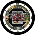 South Carolina Gamecocks Camo Wall Clock