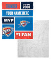 Oklahoma City Thunder Personalized Colorblock Touch Sherpa Throw Blanket