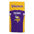 Minnesota Vikings Personalized Jersey Beach Towel