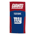 New York Giants Personalized Jersey Beach Towel