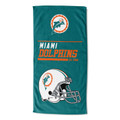 Miami Dolphins 40 Yard Dash Legacy Beach Towel