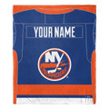 New York Islanders Personalized Jersey Silk Touch Throw Blanket