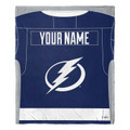 Tampa Bay Lightning Personalized Jersey Silk Touch Throw Blanket