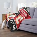 Calgary Flames Personalized Colorblock Silk Touch Throw Blanket