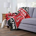 New Jersey Devils Personalized Colorblock Silk Touch Throw Blanket
