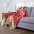 Ottawa Senators Personalized Colorblock Silk Touch Throw Blanket