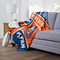 New York Islanders Personalized Colorblock Sherpa Throw Blanket