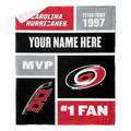 Carolina Hurricanes Personalized Colorblock Sherpa Throw Blanket