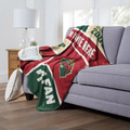 Minnesota Wild Personalized Colorblock Sherpa Throw Blanket